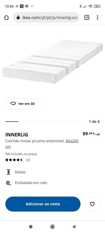 Cama de criança extensível (cama+ estrado)