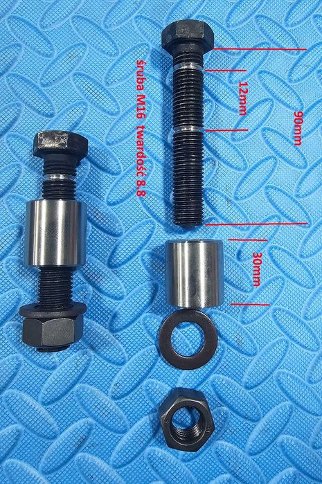 łapa ząb głębosz - śruba zrywalna tulejka cały kpl