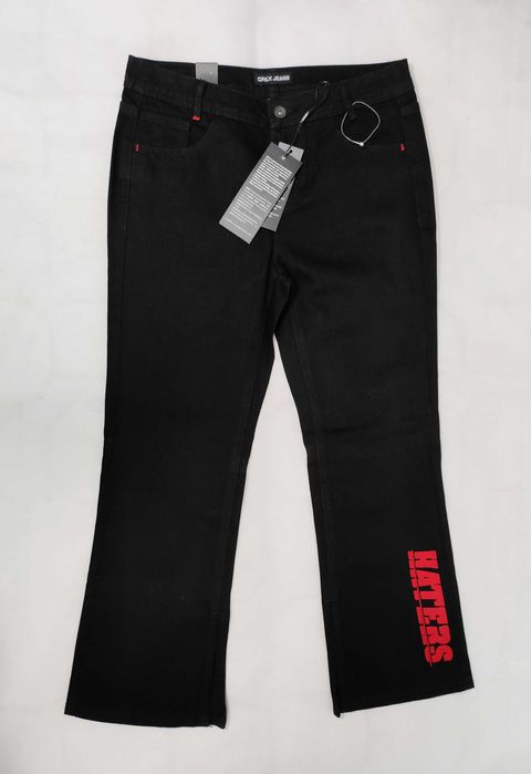 Spodnie kuloty damskie ONLY JEANSOWE  czarne 27 S szerokie SP0066