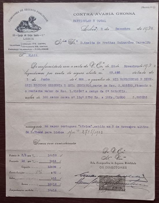 Documentos com Selos Fiscais