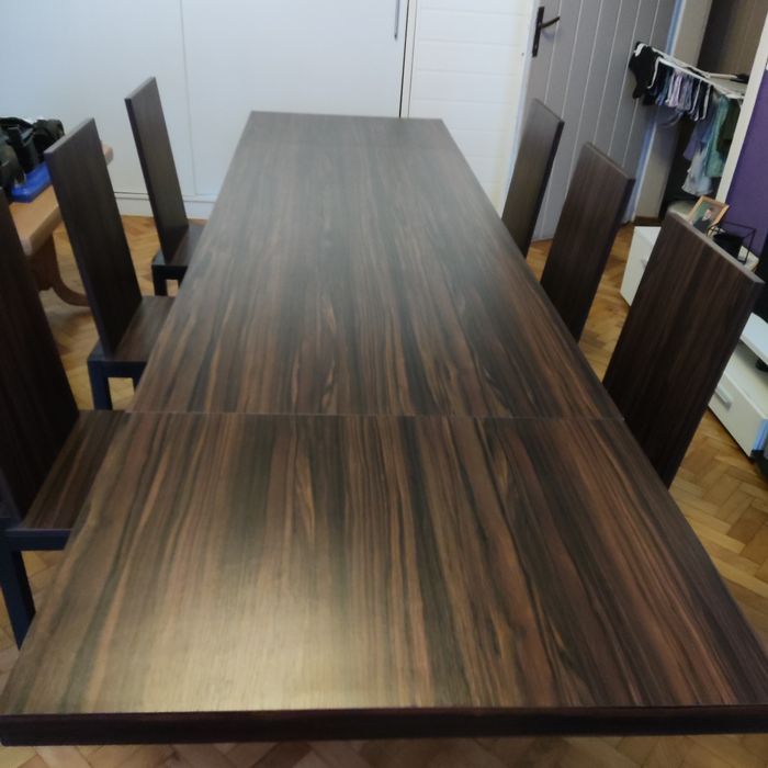Stół 200x90 kolor Wenge +6 krzeseł