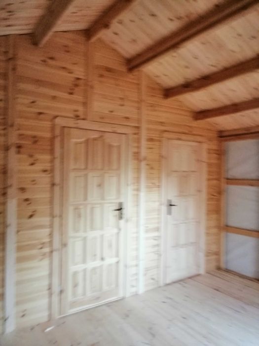 domek drewniany, ogrodowy, letniskowy do 35m2, parterowy, kryty gontem