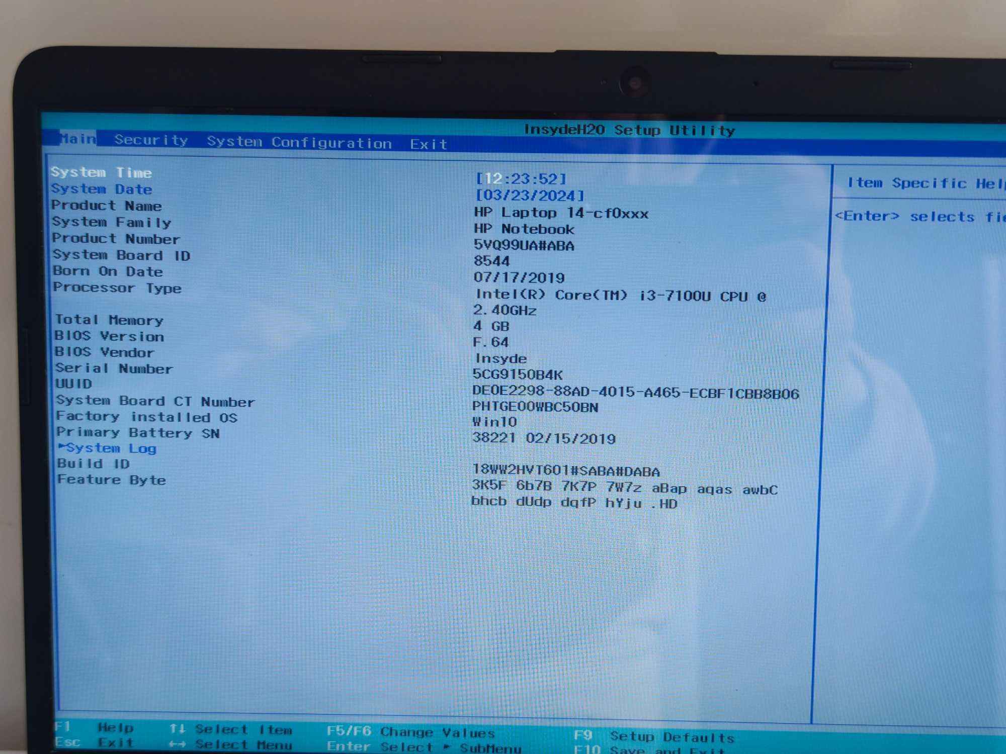 Ультрабук HP 14 cf0006dx | i3-7100U | 4GB / 256 GB