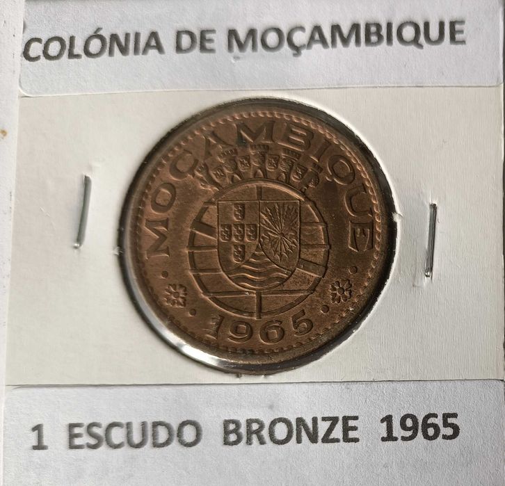 4 Moedas Portuguesas 1 Escudo Circuladas na Ex Colónia de Moçambique