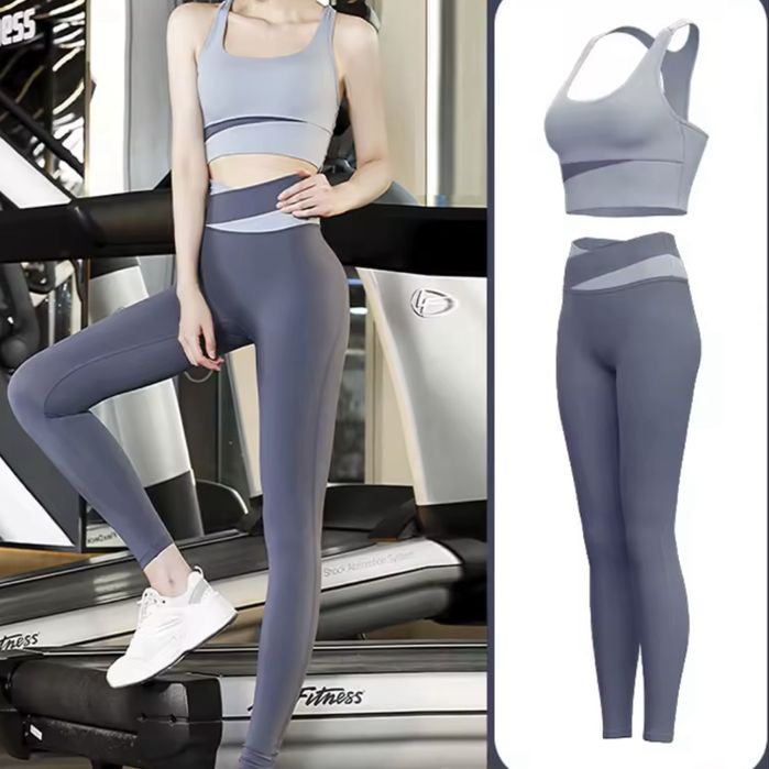 Костюм, лосіни, набор, топ, для фітнесу, спорту