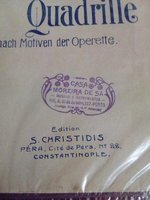 Partitura musical antiga - Oscar Straus.