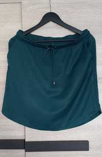 Krótka spódnica przed kolano butelkowa zieleń wiązana Carry L