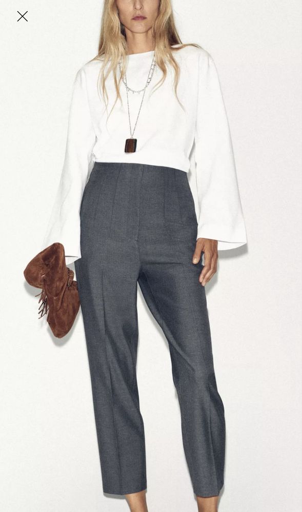 Брюки/ штани з високою посадкою, Zara, XS, як нові