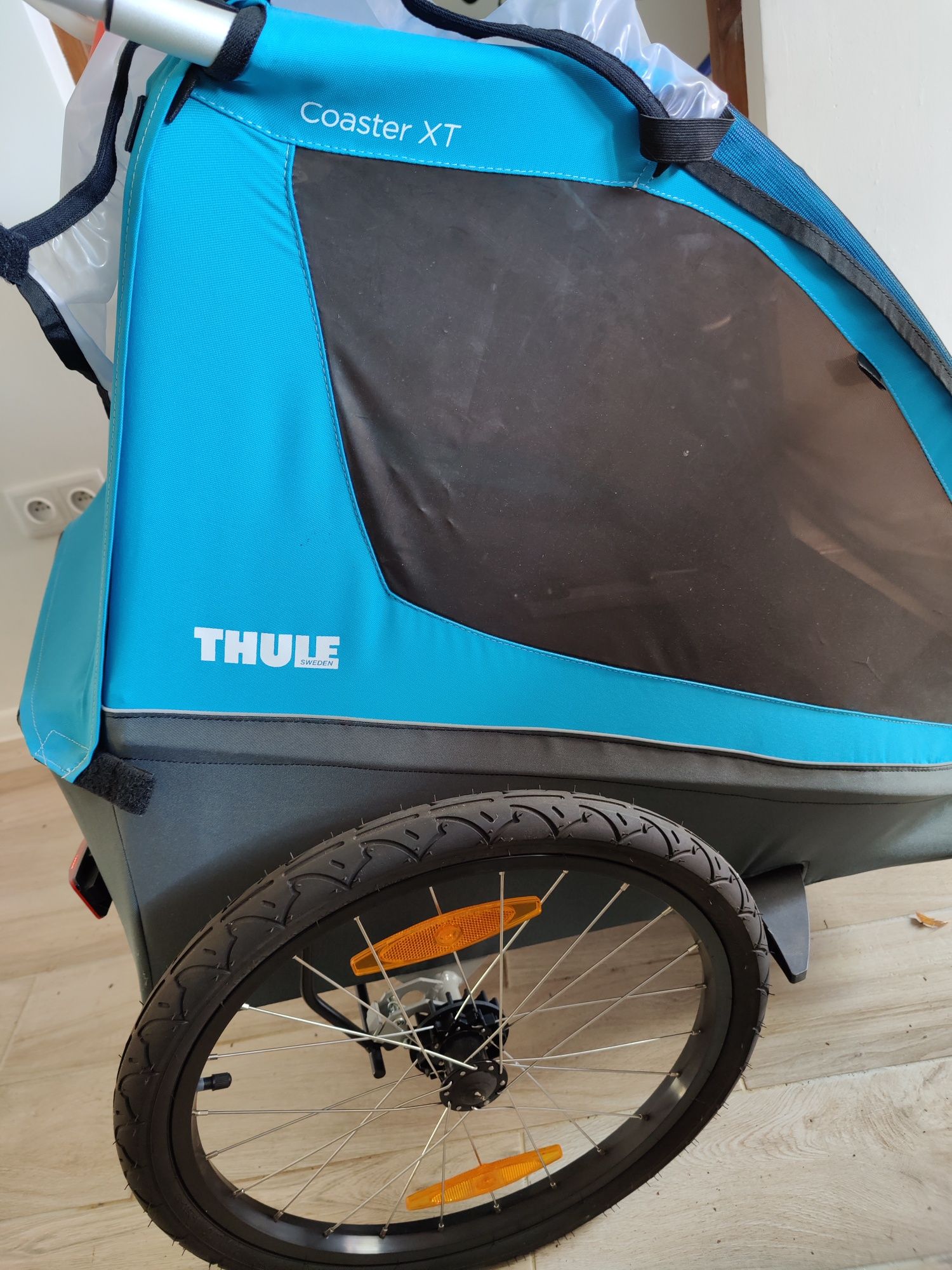 Przyczepka rowerowa wózek do biegania THULE Coaster XT Blue 2 osobowa