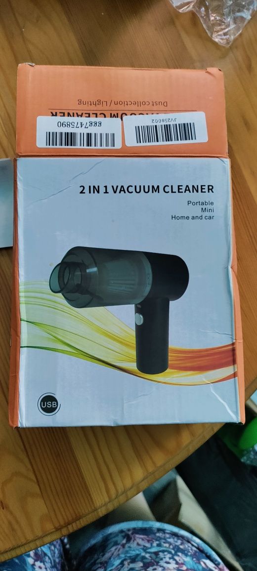 Aspirador portátil com carregamento USB