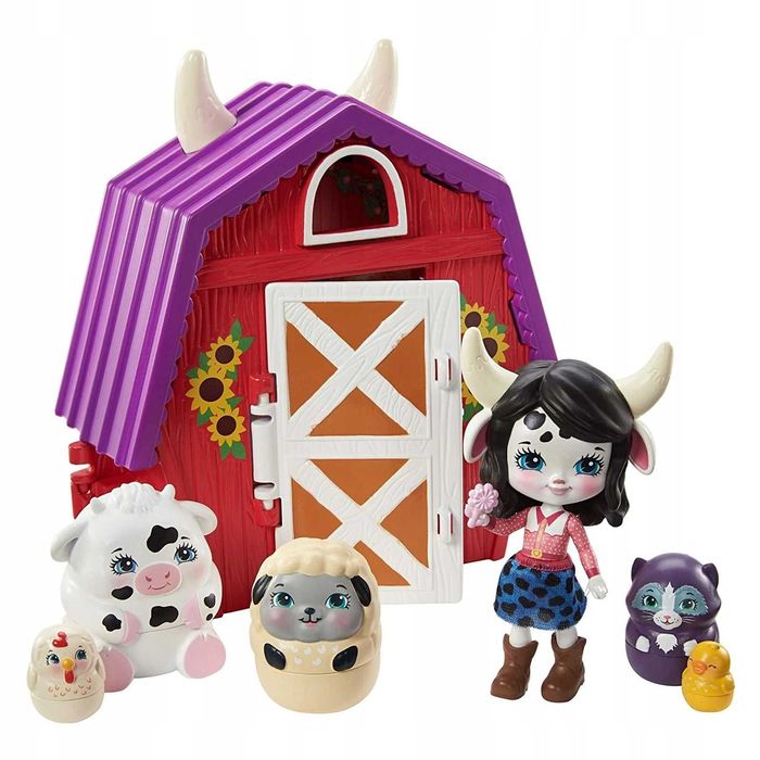 Domek z akcesoriami Mattel Enchantimals Farma Cambrie Cow