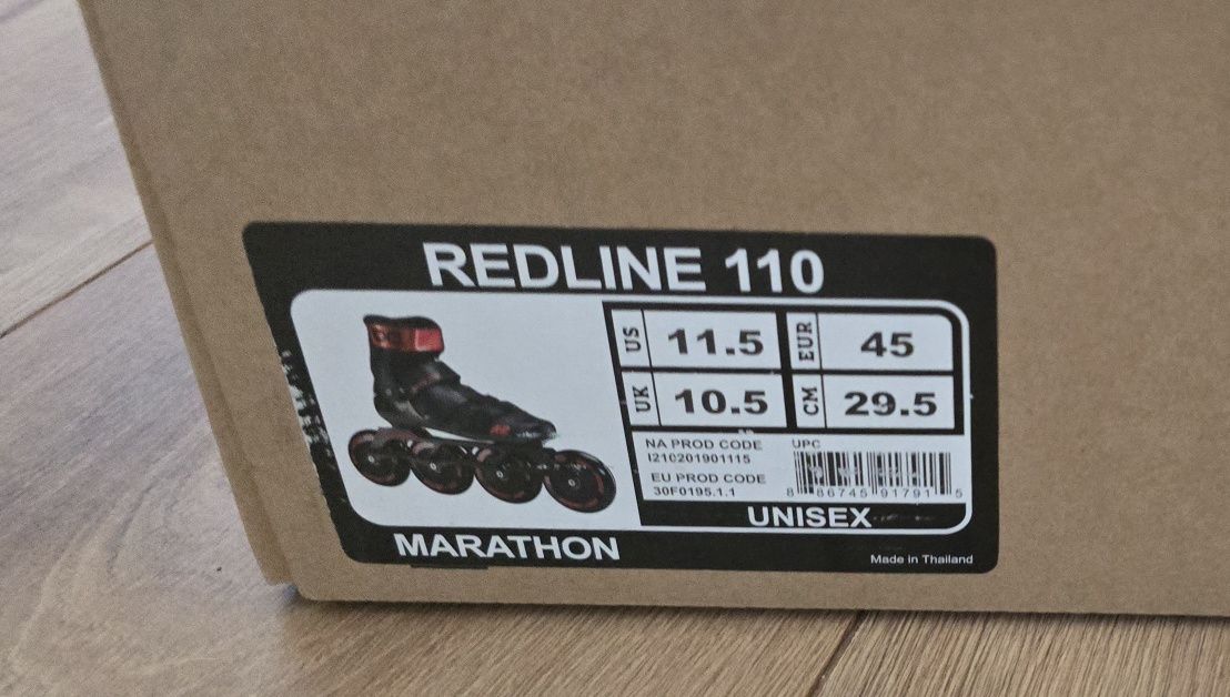 Nowe Łyżwyrolki K2 Redline 110 Czarne Czerwone roz. 45
