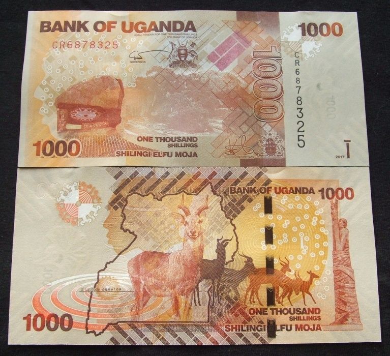 AFRYKA UGANDA - 1 szt. Banknot Kolekcjonerski UNC