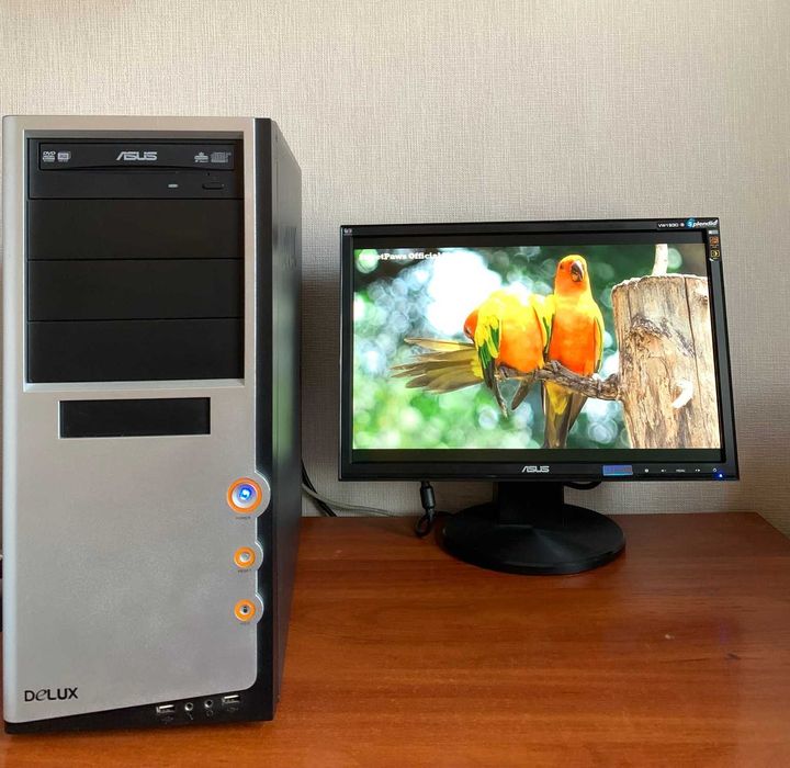 Системний блок Delux + Монітор Asus 19" для навчання та офісної роботи