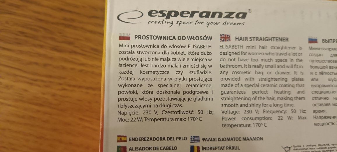 Mini prostownica Esperanza