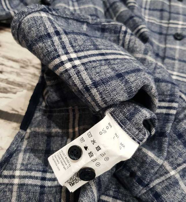 Hugo Boss * cotton lyocell  * koszula * kratka * męska * idealna * L