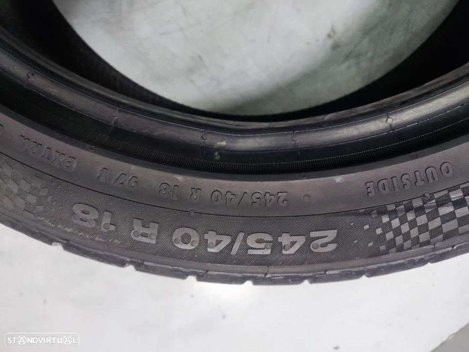 2 pneus semi novos 245-40r18 continental - oferta dos portes
