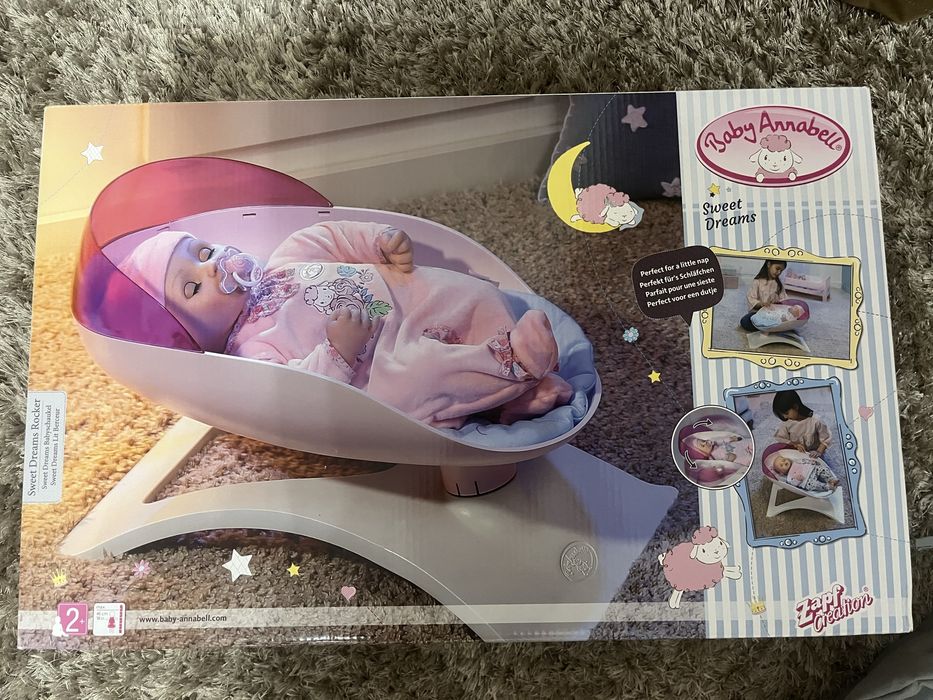 Люлька колиска для ляльки, гойдалка ліжечко для ляльки , від 2 років