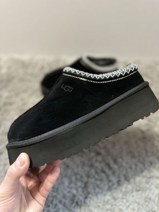 Уггі угги UGG Tasman Platform Black Уги короткі чорні