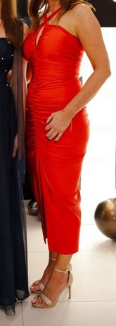 Sukienka midi Kim czerwona