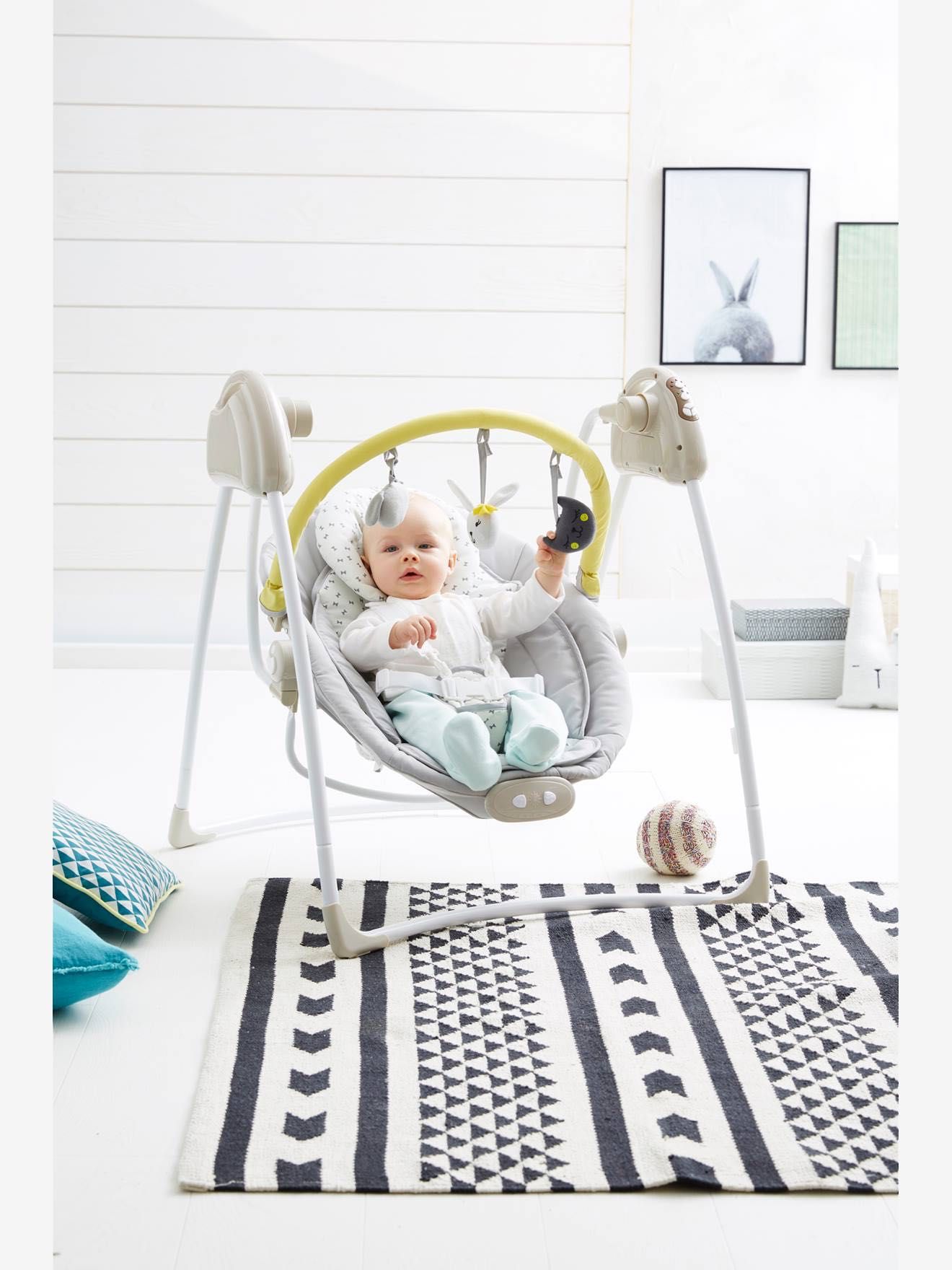 Baloiço com arco de jogos Babyswing Novo