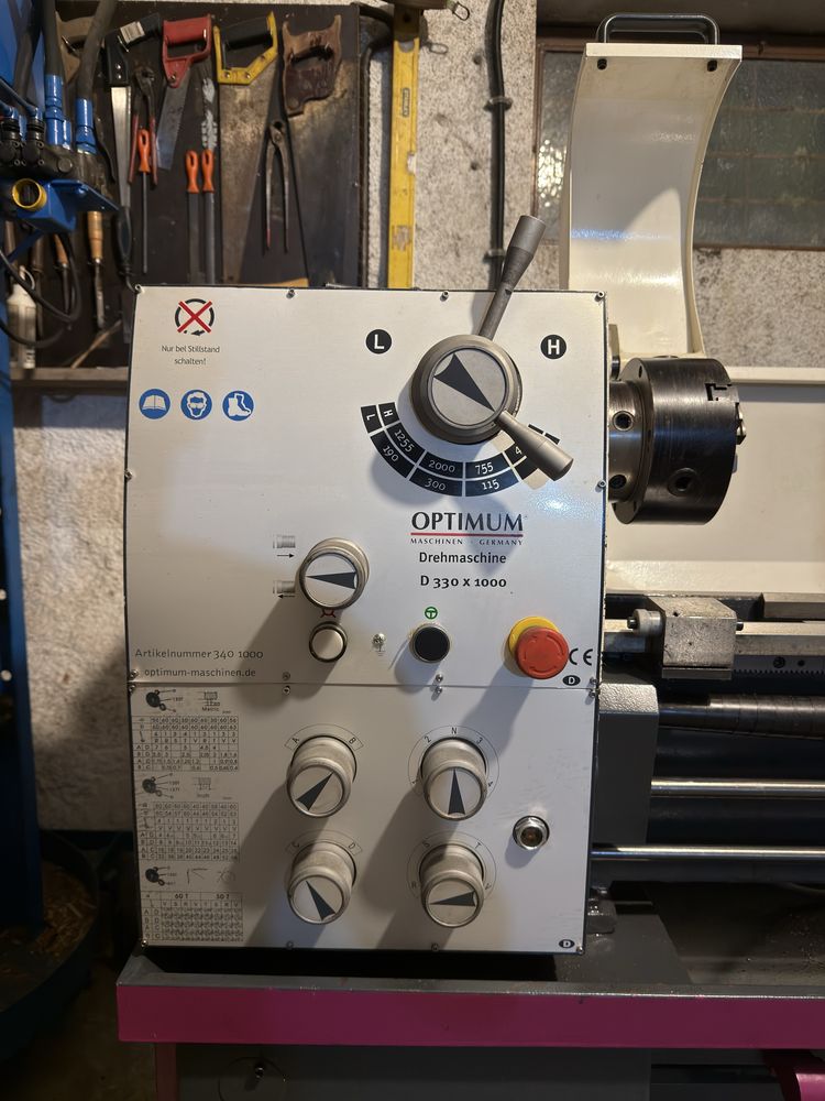 Torno de bancada OPTIMUM D330 x 1000