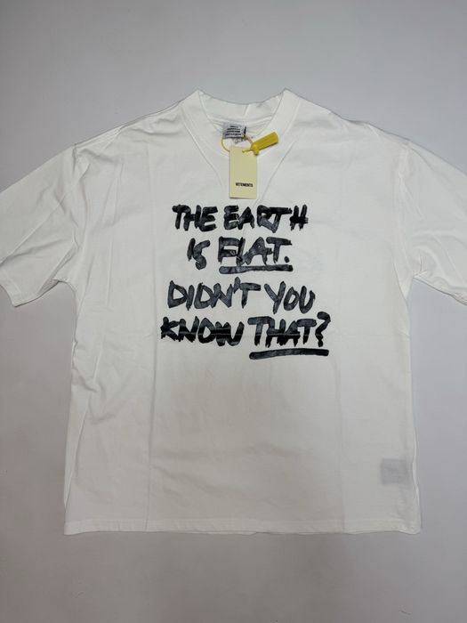 Футболка Vetements Flat Earth M L ERD White Oversized