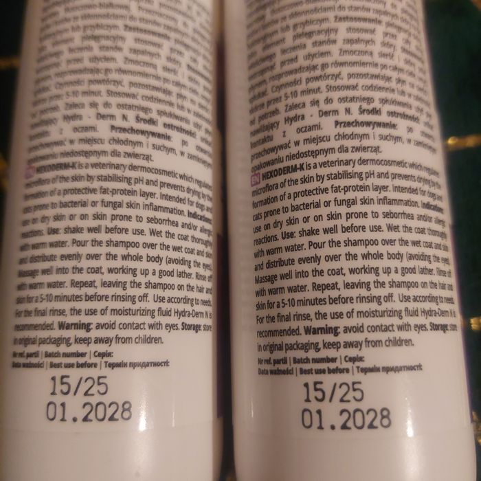 Eurowet Hexoderm-K 2× 200ml Szampon z Chlorheksydyną
