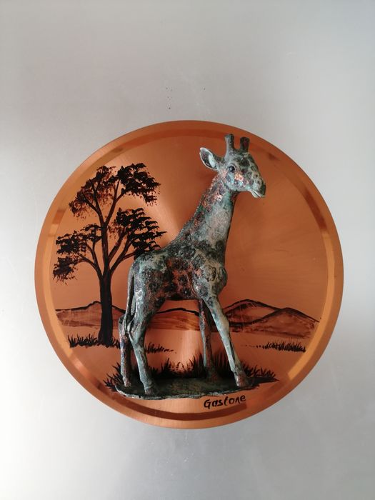 Quadro africano em cobre - Gastone