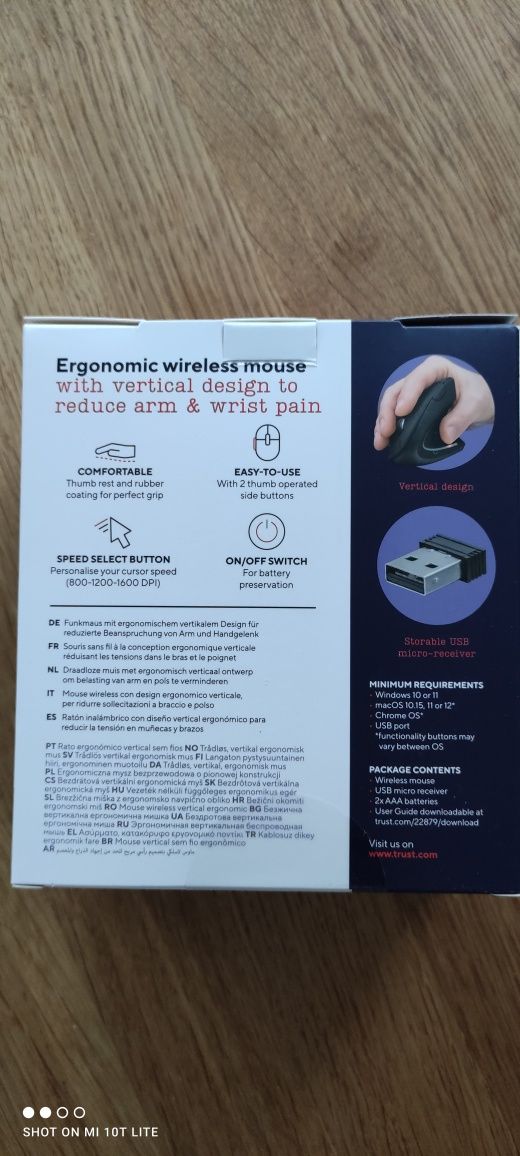 Nowa Myszka Mysz opryczna bezprzewodowa Trust  Verto Ergonomic