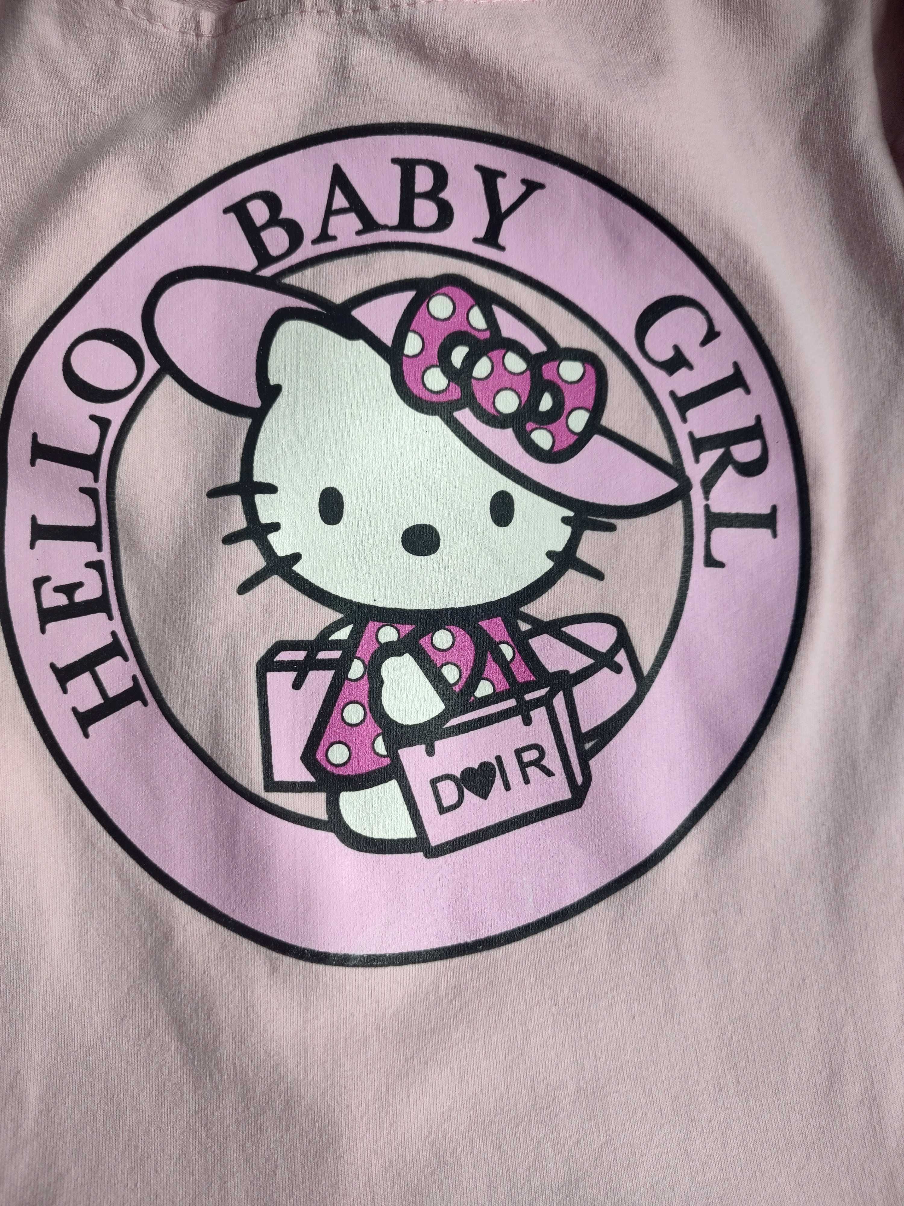 Sukienka r.140 hello kitty różowa falbanka