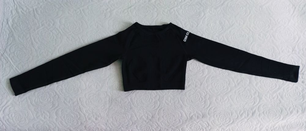 Rashguard bezszwowy czarny Gym Glamour - XS