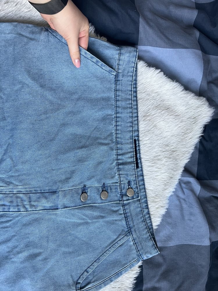 Niebieska asymetryczna dzinsowa bawełniana spódnica spódnica damska