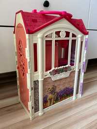 Zestaw domek Barbie z akcesoriami, hamak, łóżeczko dla bobasa