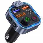 TRANSMITER FM samochodowy BLUETOOTH zestaw głosnomówiący ładowarka