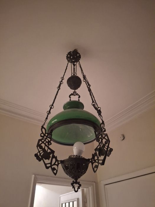 Candeeiro de teto em vidro