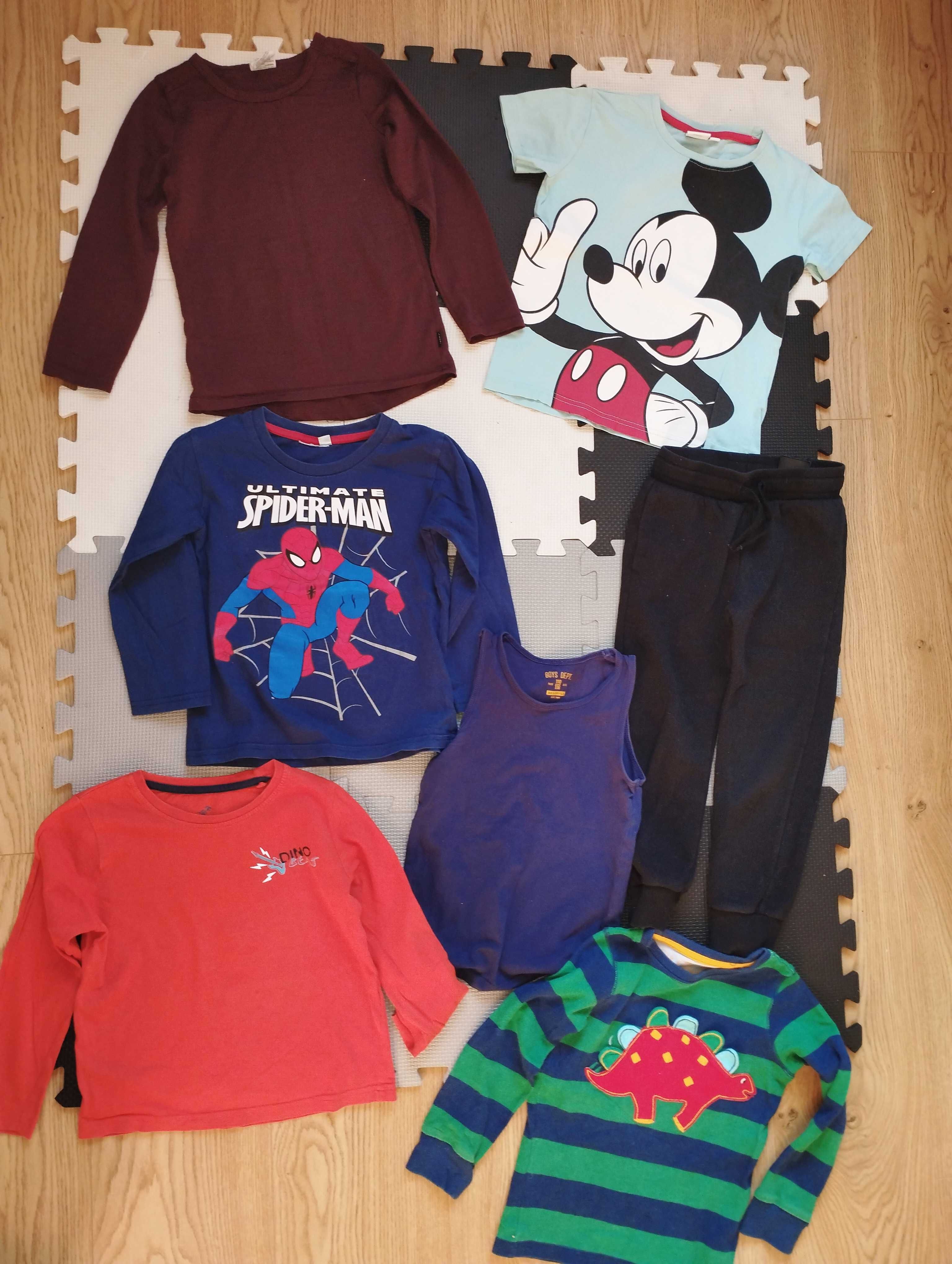 Mega paka ubrań dla chłopca 110 Mickey hm koszula Spiderman