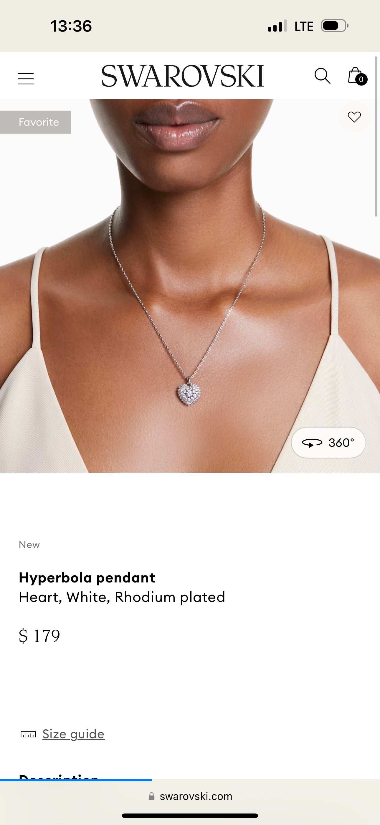 Підвіска Swarovski Hyperbola pendant
Heart, White, Rhodium plated
