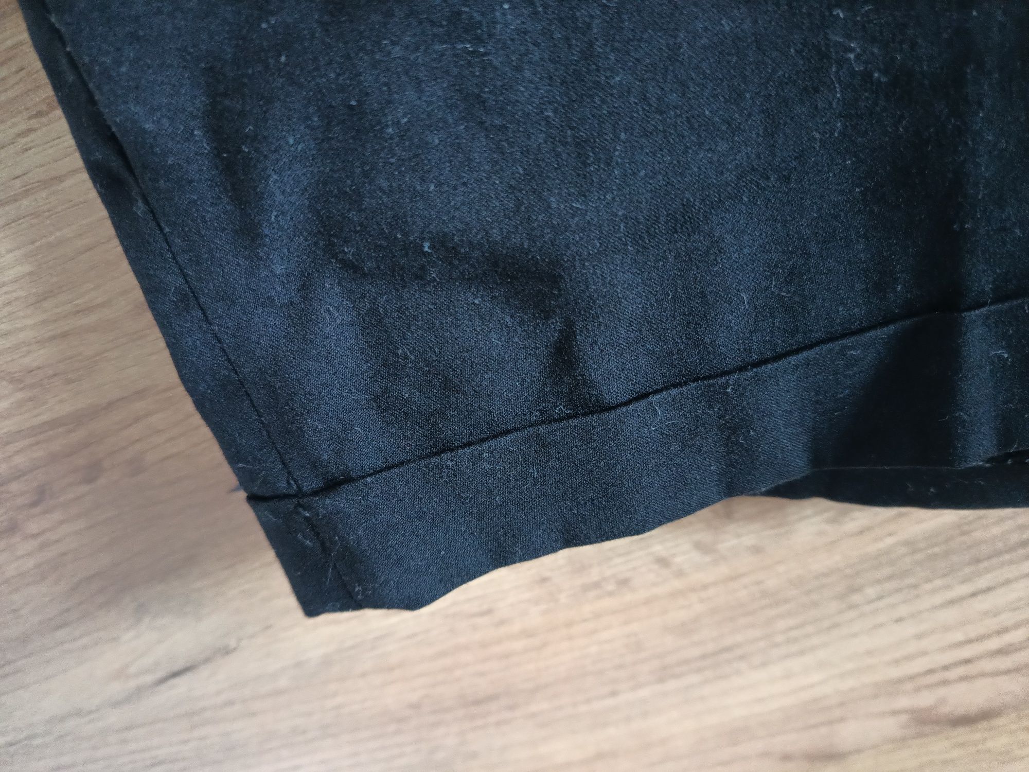 H&M spodenki eleganckie wysoki stan czarne S/M
