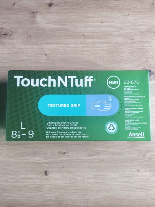 Rekawiczki gumowe nitrylowe TouchNtuff rozmiar L