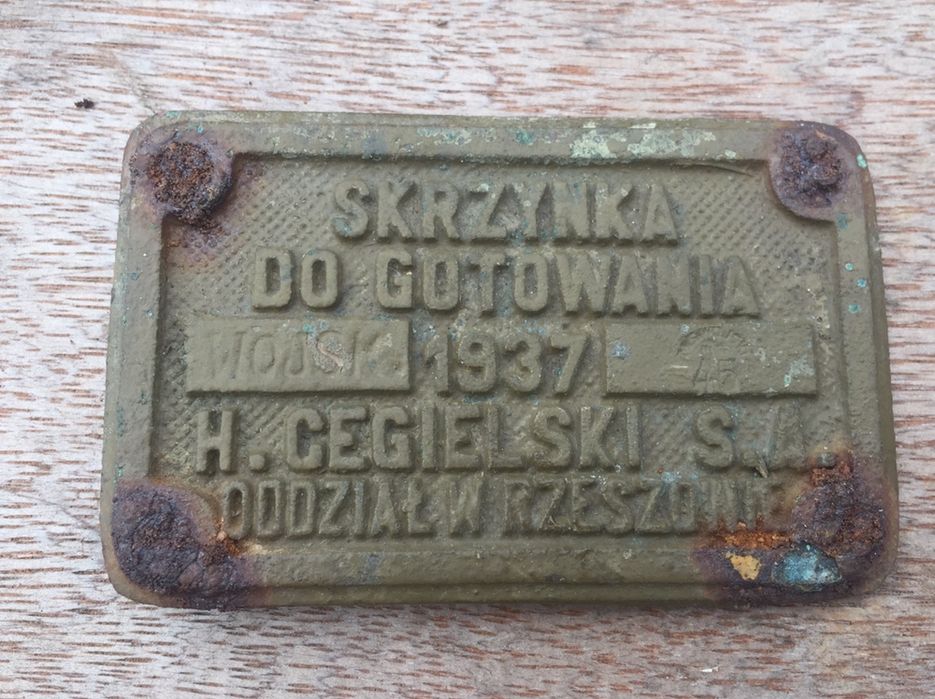 Skrzynka wojskowa polska do gotowania 1937