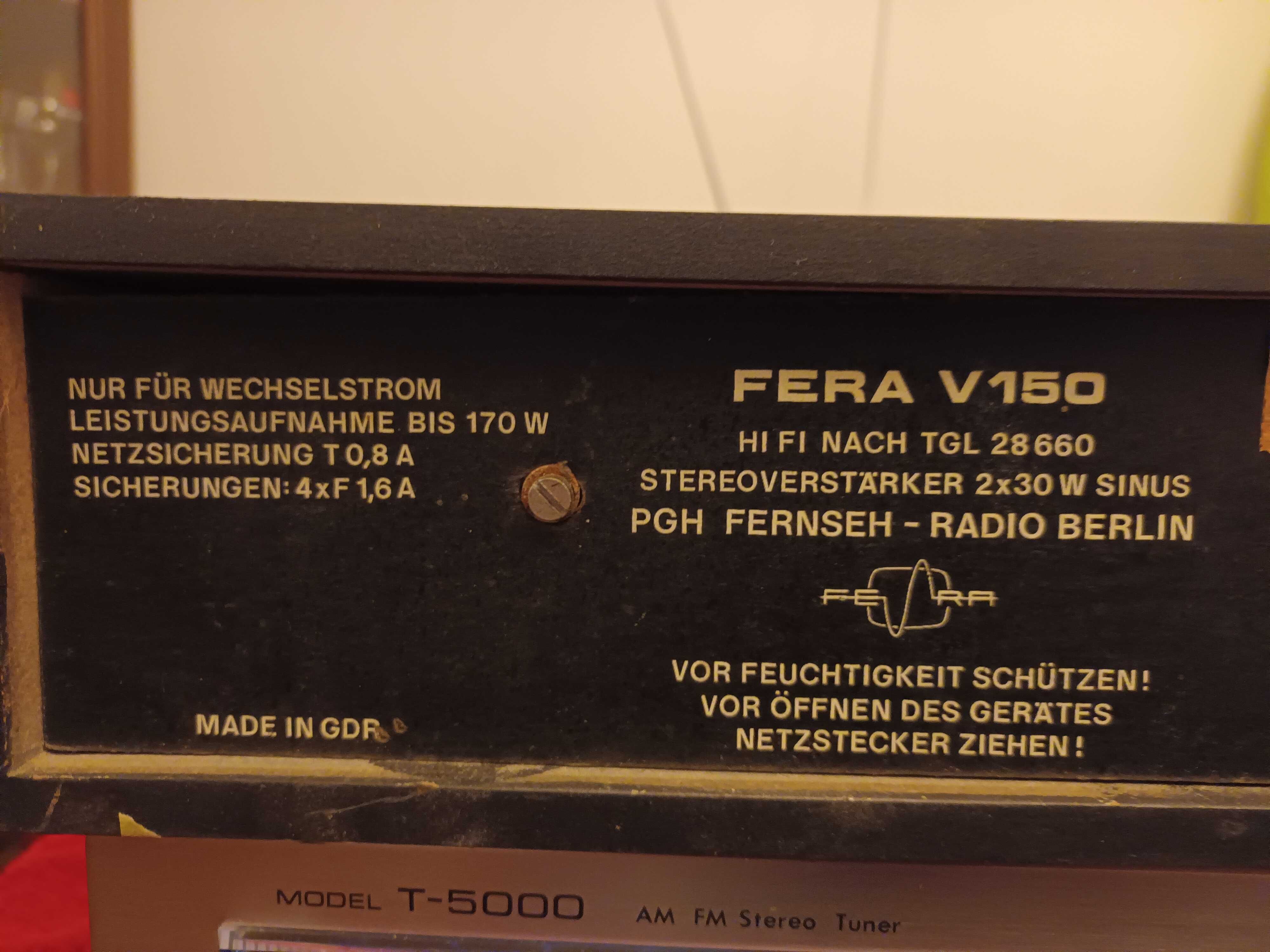 Fera v150 wzmacniacz stereo z efekt Qadro plus Onkyo T 5000 NOWA CENA