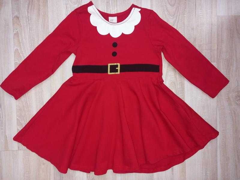 Новогоднее платье Санта Клаус h&m