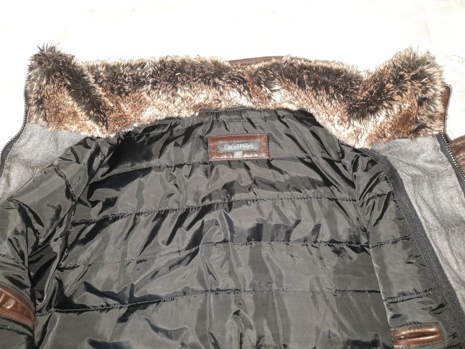 Casaco de homem em pele genuína