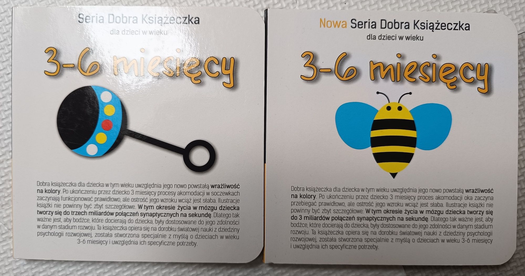 Seria dobra książeczka oraz nowa dobra książeczka kartonówka 3-6 m-cy