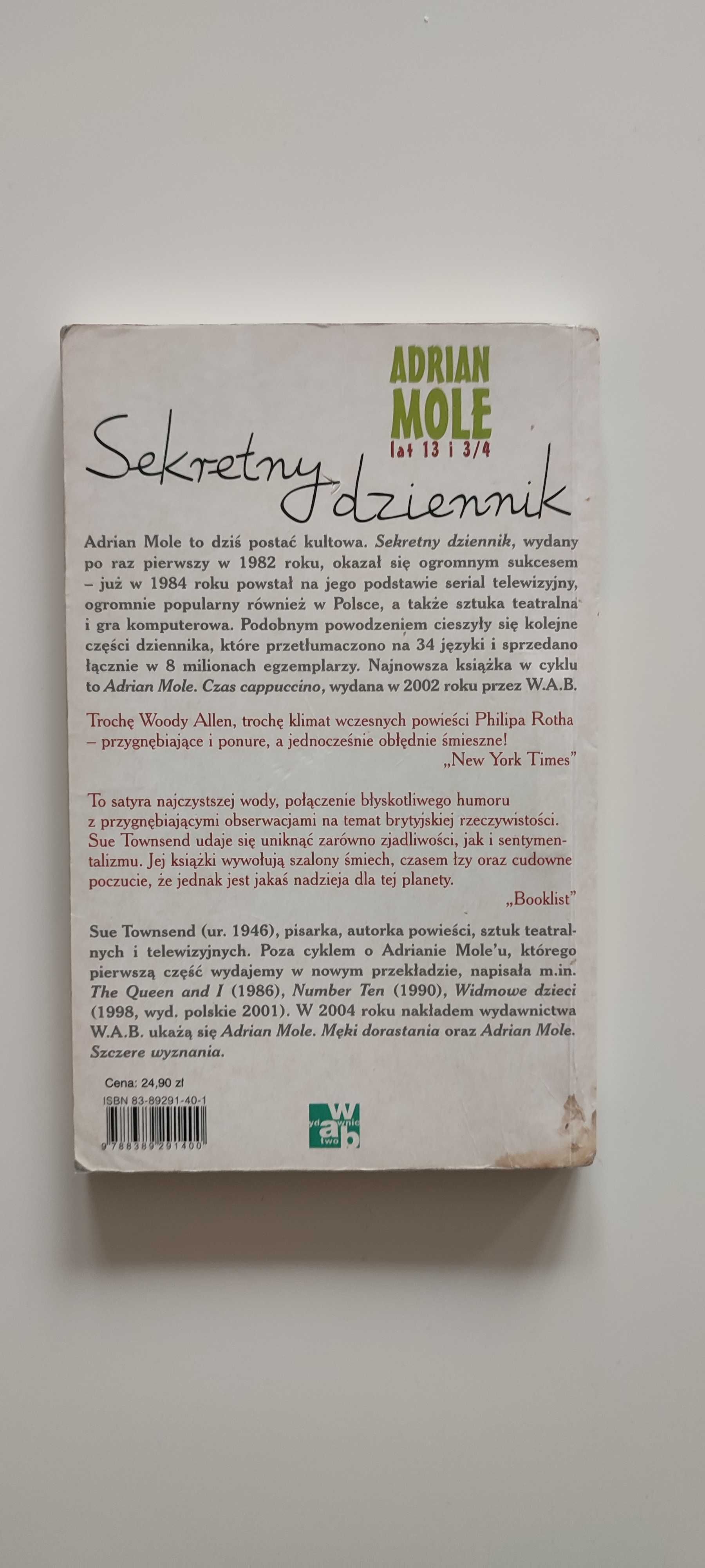 Adrian Mole lat 13 i 3/4. Sekretny dziennik - Sue Townsend