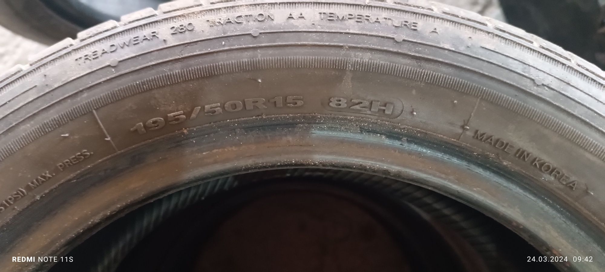 Продам 4 колеса літо 195/50 r15 HANKOOK korea 
М.Сміла.
Тільки самовив