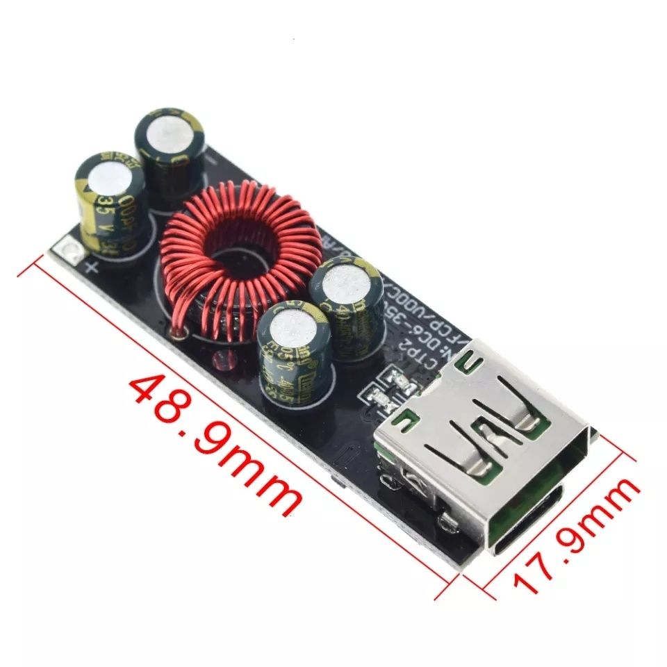 Модуль повербанка зарядки 100Вт QC4.0, QC3.0. USB SW3516, SW3518s