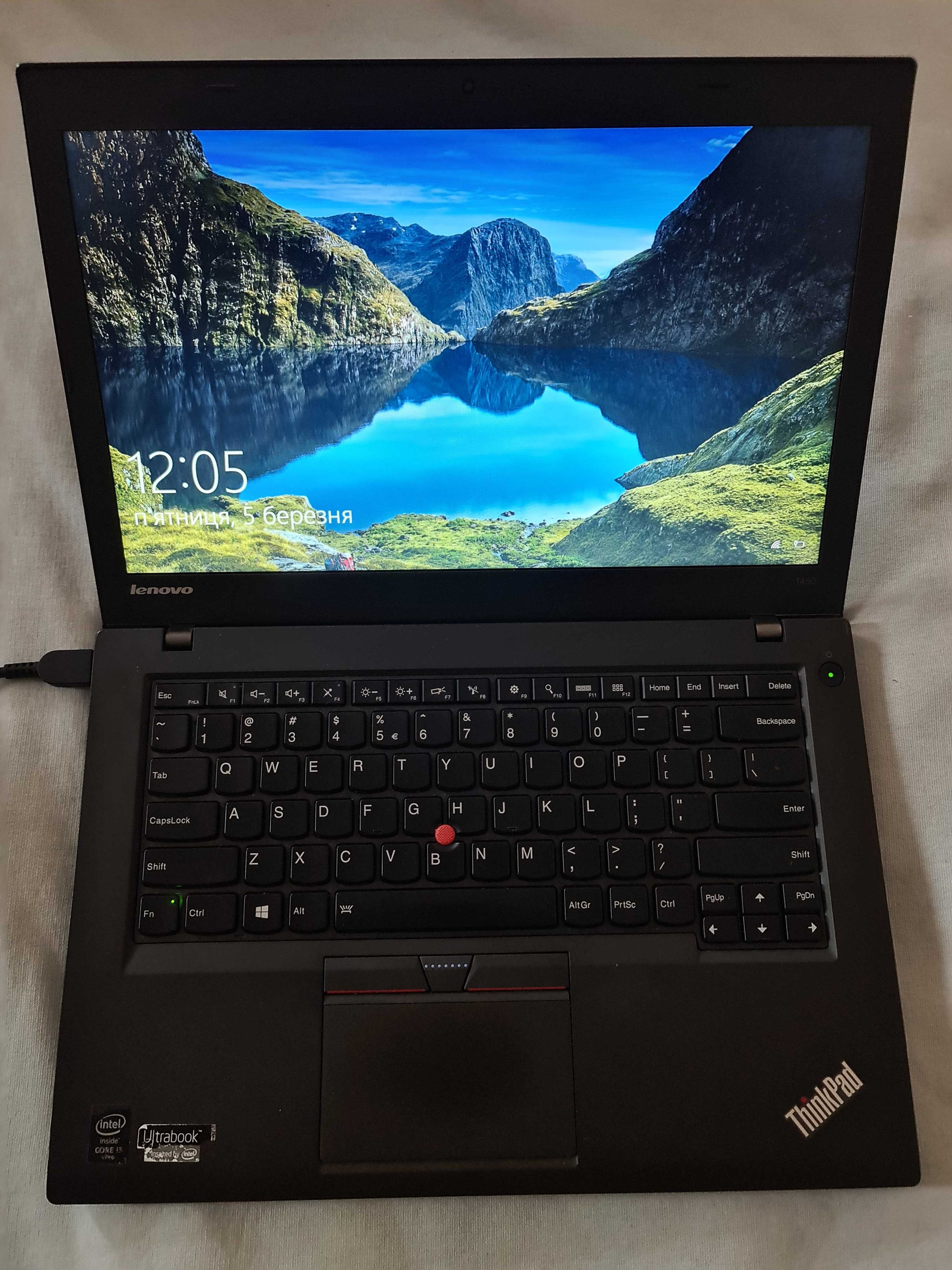 Lenovo ThinkPad T450 14 HD+ Intel Core i5-5300U 8GB SSD 180GB