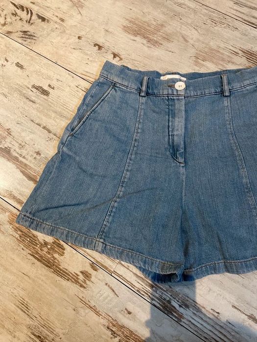 Spodenki jeansowe zara z wysokim stanem luźne m vintage